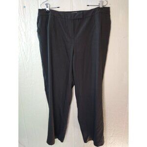 Talbots Woman Petites 16W Gray Wool Blend Lined Pants Stretch Italian Fabric Vtg